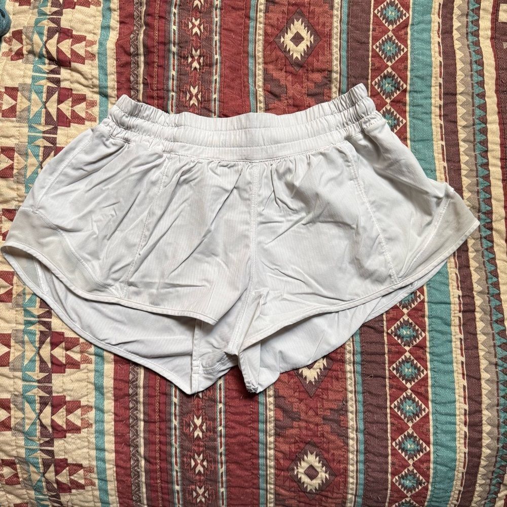 Lululemon Athletica White running shorts size 8